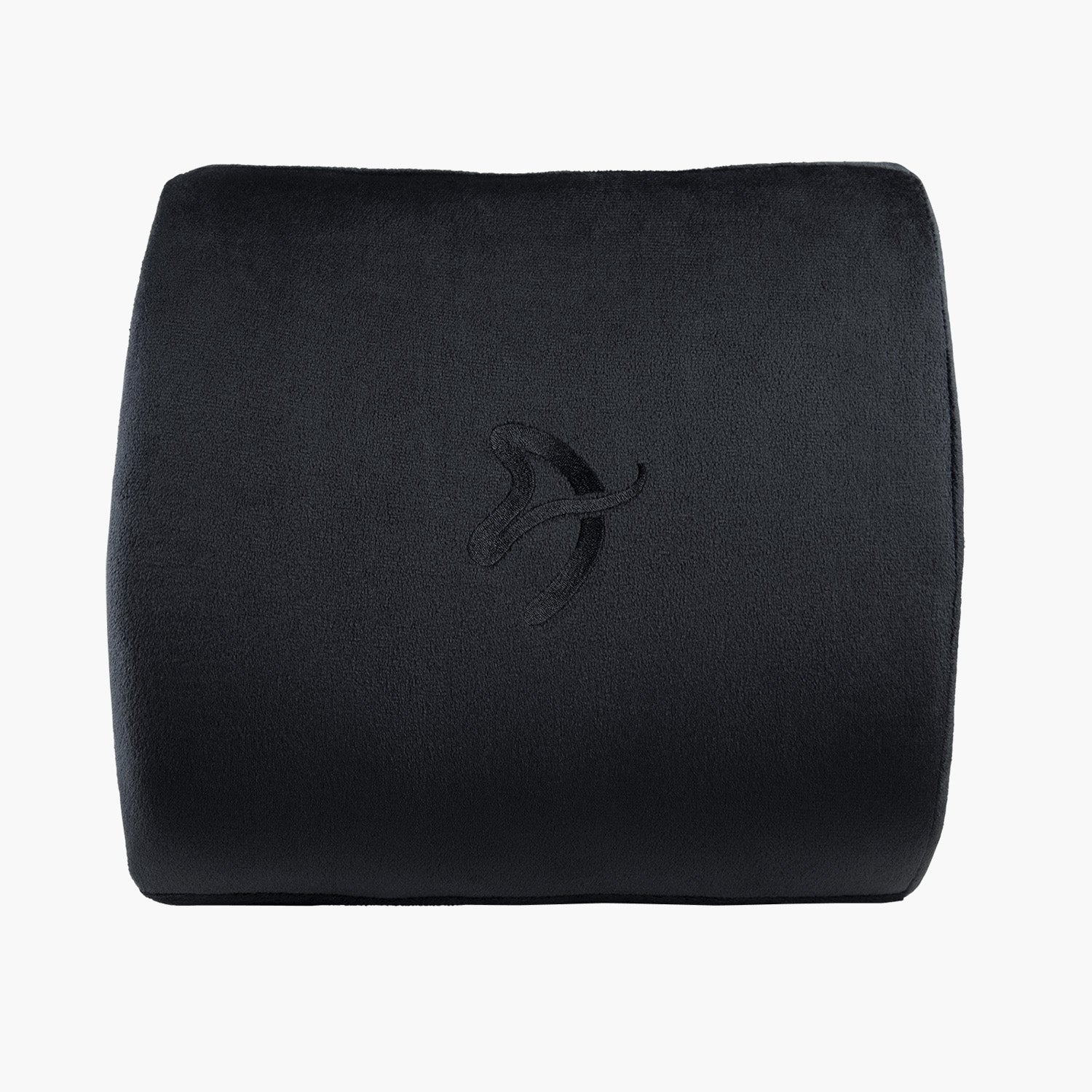 Lumbar Support Pillow Velvet Black