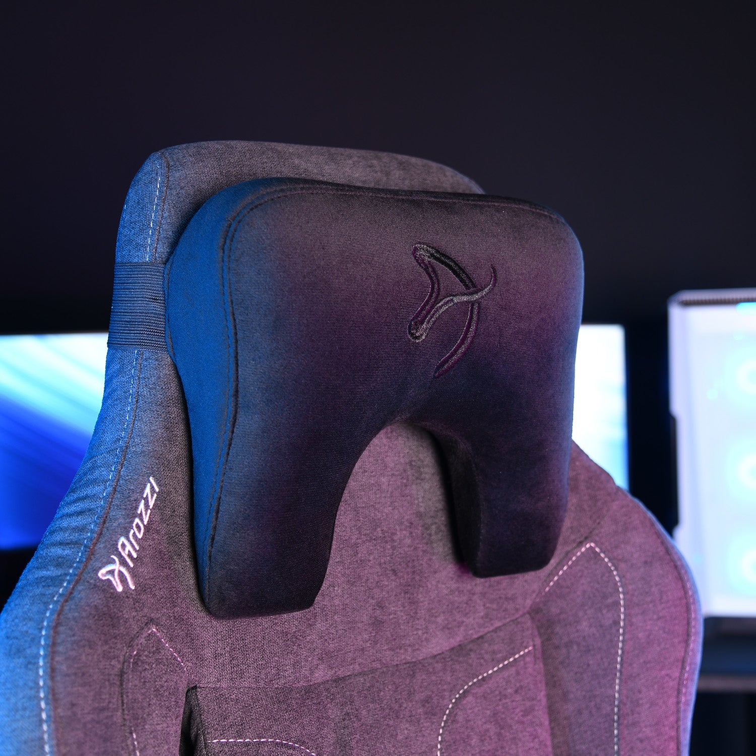 Coussin de Soutien Cervical en Velours Noir