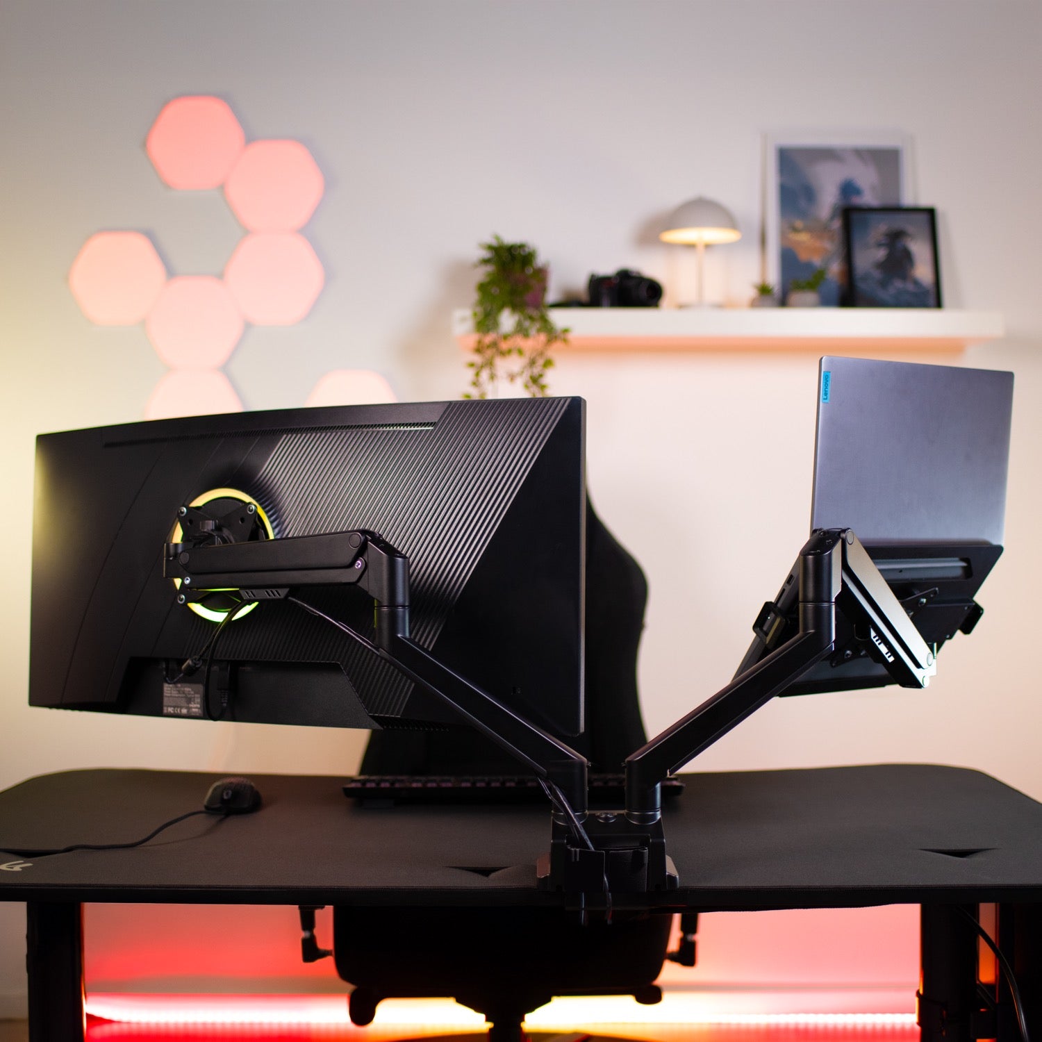 Alzare Neo Duo - Gas Spring Monitor Arm