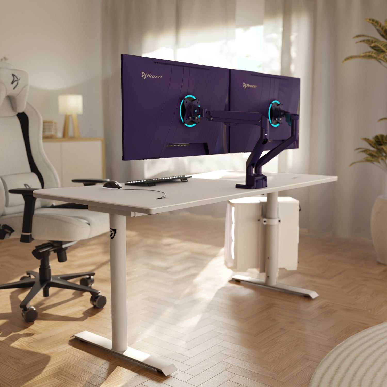 Alzare Neo Duo - Gas Spring Monitor Arm