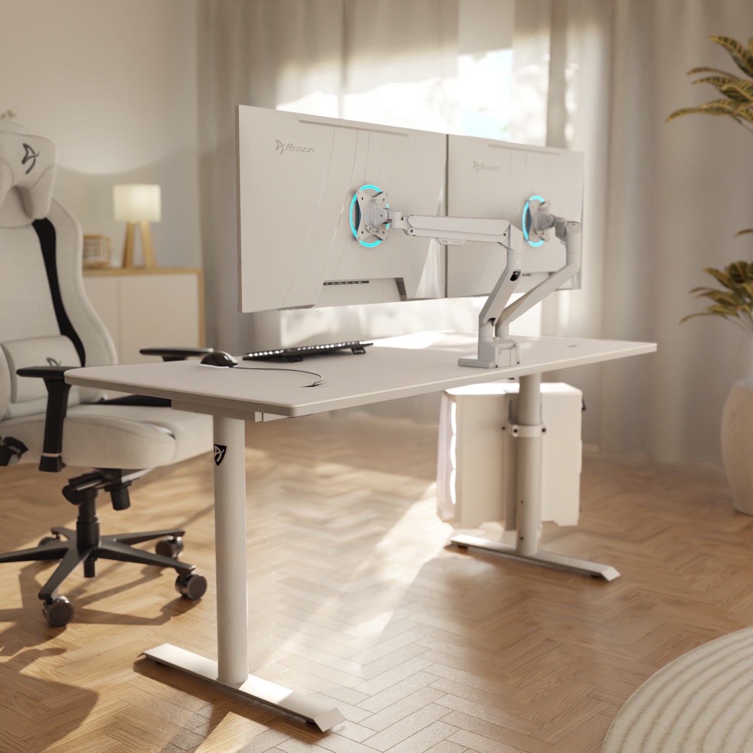 Alzare Neo Duo - Gas Spring Monitor Arm