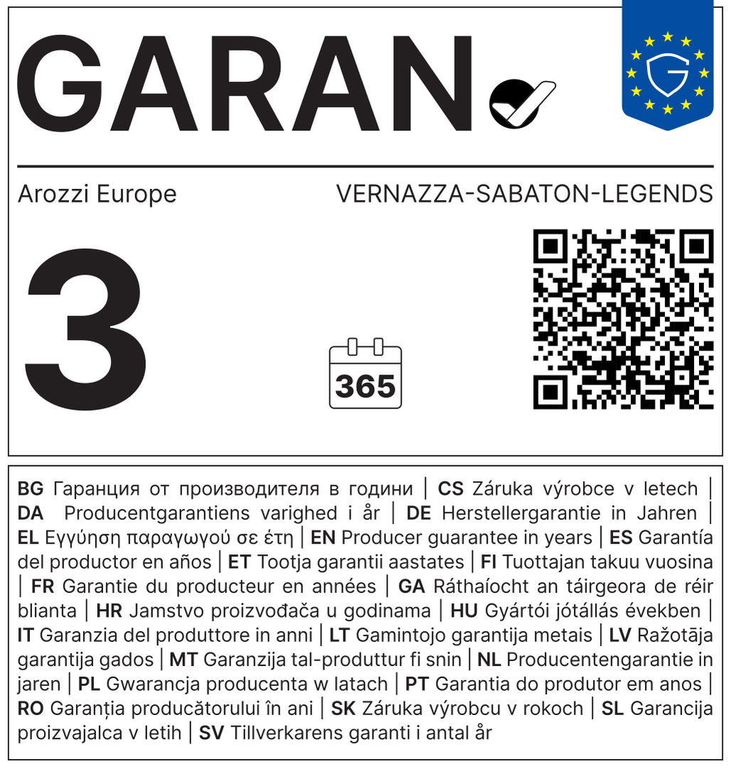 Garantie de durabilité de 3 ans