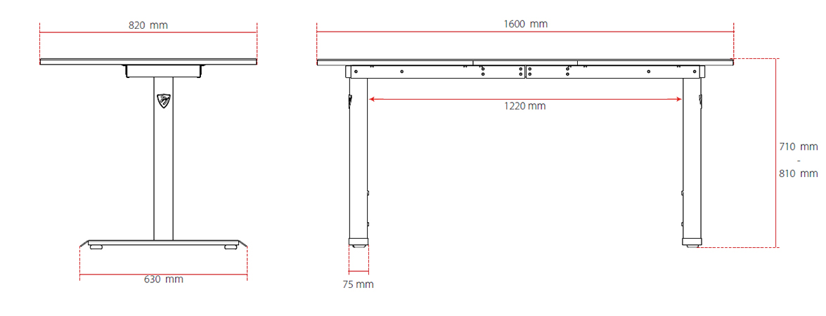 Bureau gaming Arozzi ARENA LEGG tapis de souris sur toute la